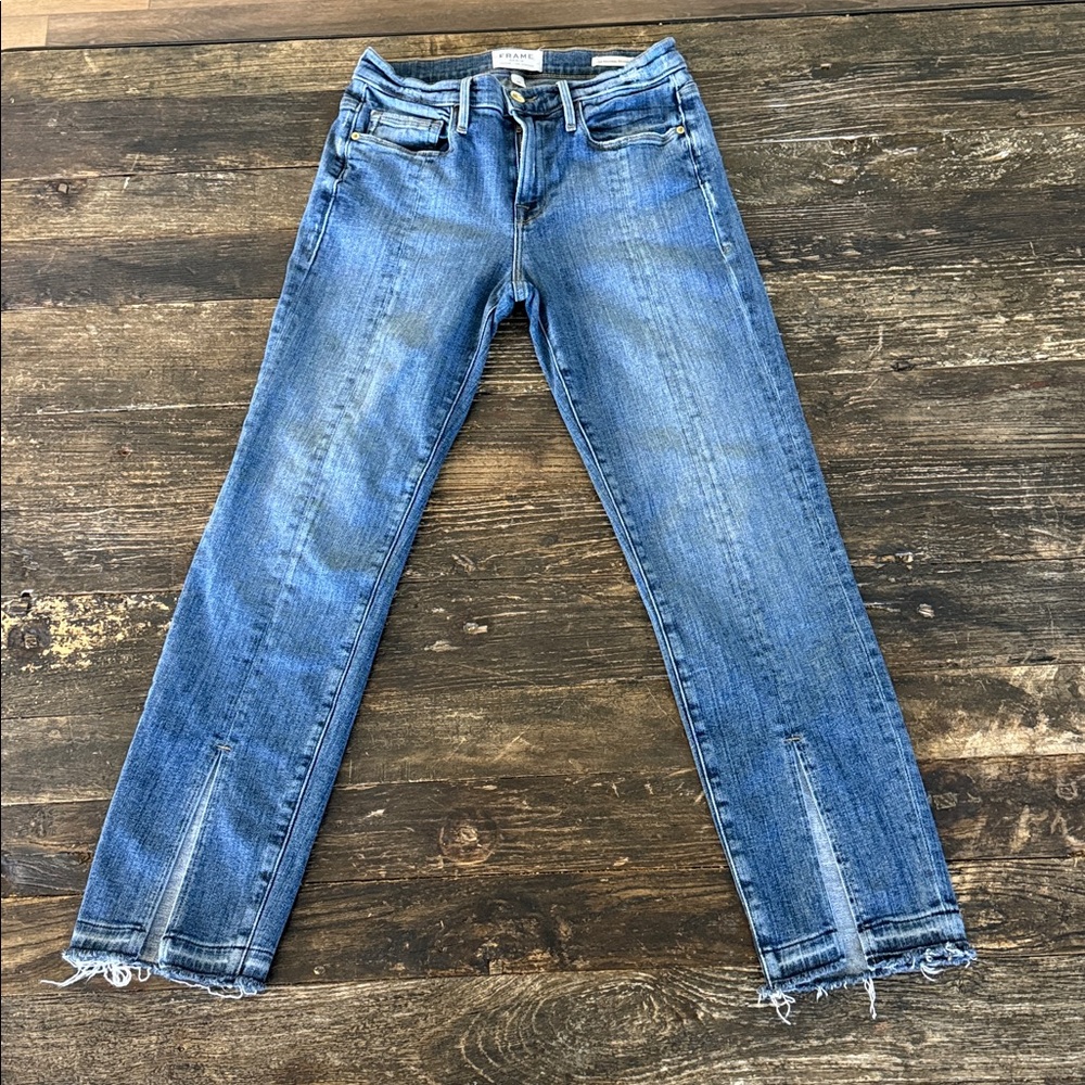 Frame Le Nouveau Straight Split Hem Jeans